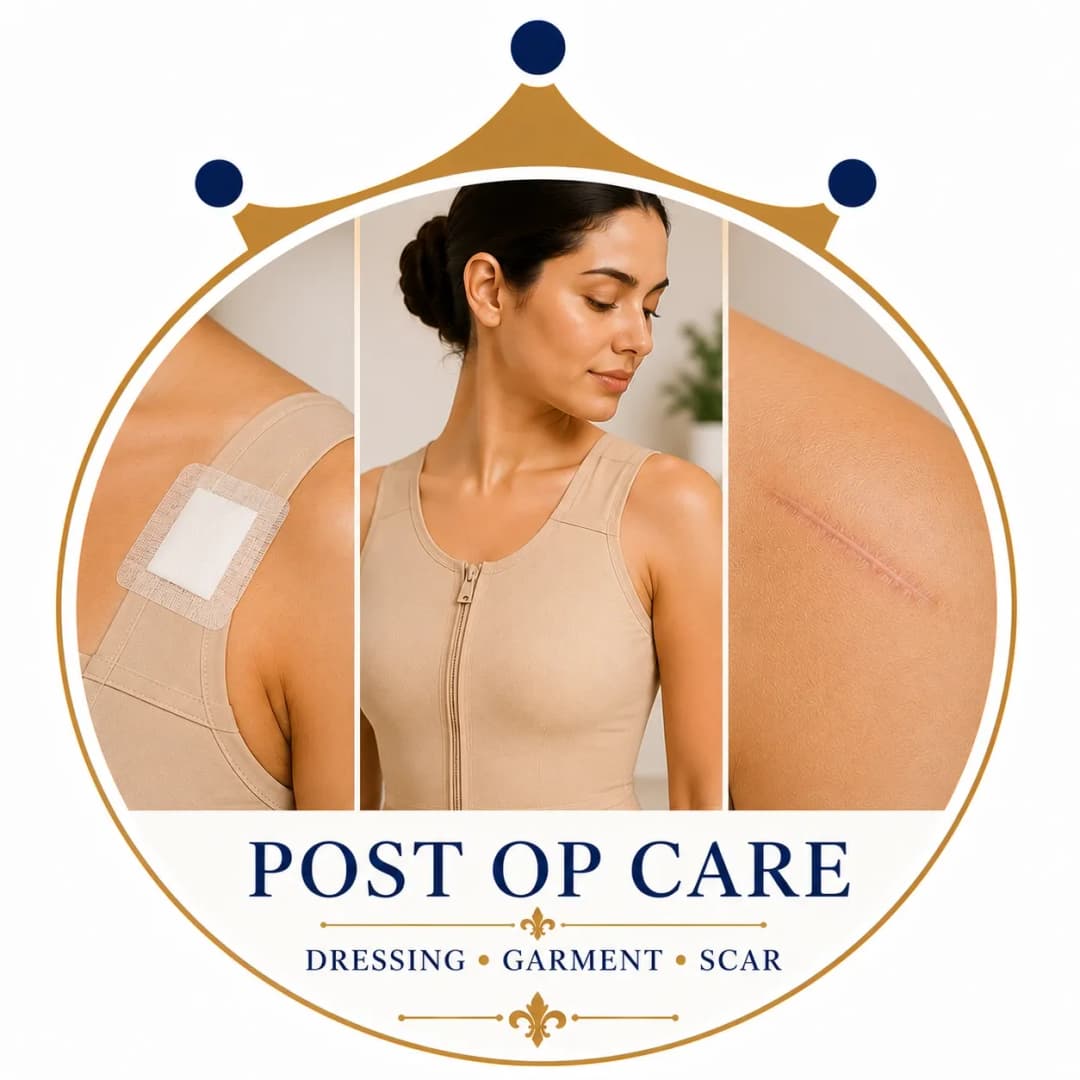 Post op wound care scar reduction pressure garment