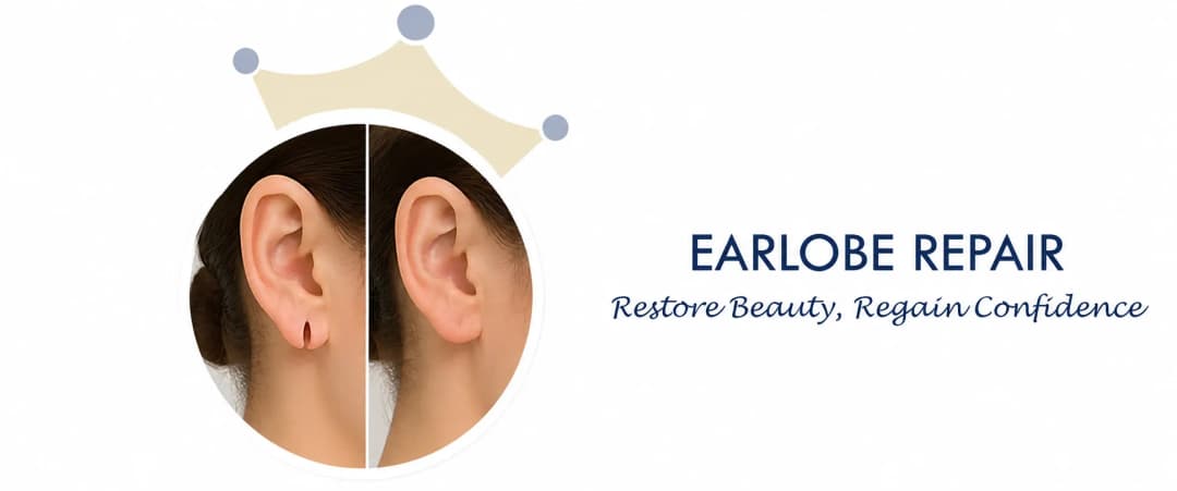 Torn ear lobe repair ahmedabad india before after